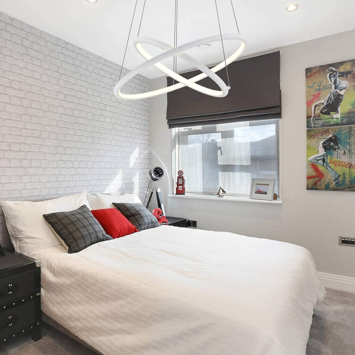 Modern Metal Ring Pendant Light