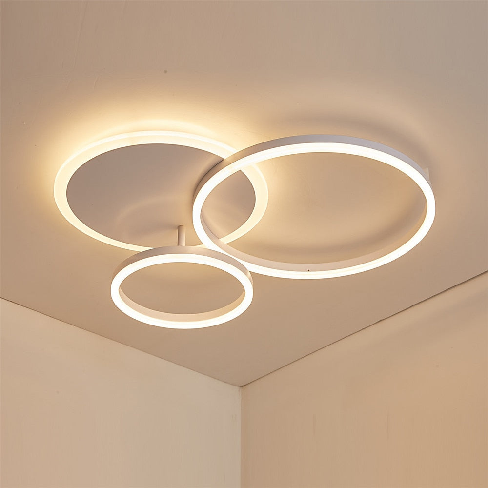 Modern Metal Ring-Cluster Ceiling Light