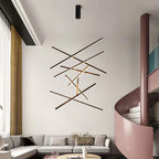 Moderner Linear-Kronleuchter aus Metall