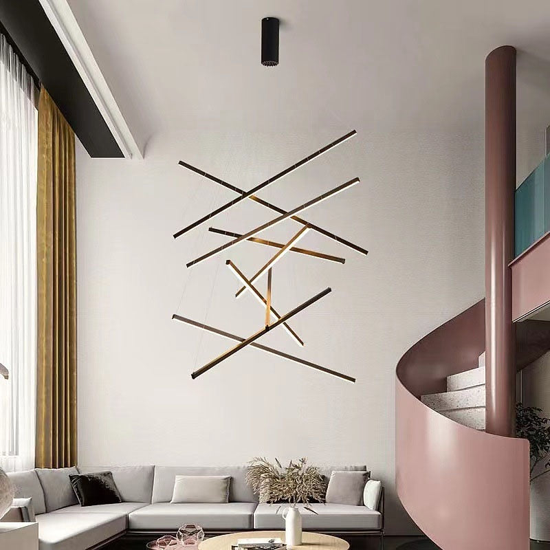 Modern Metal Linear Chandelier