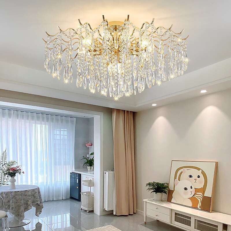 Modern Crystal Rectangle Chandelier