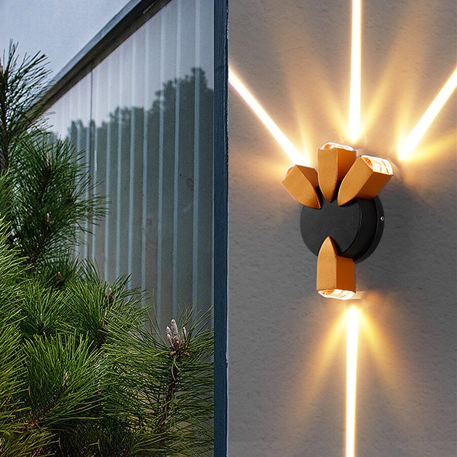 Modern Metal Sunburst Wall Light