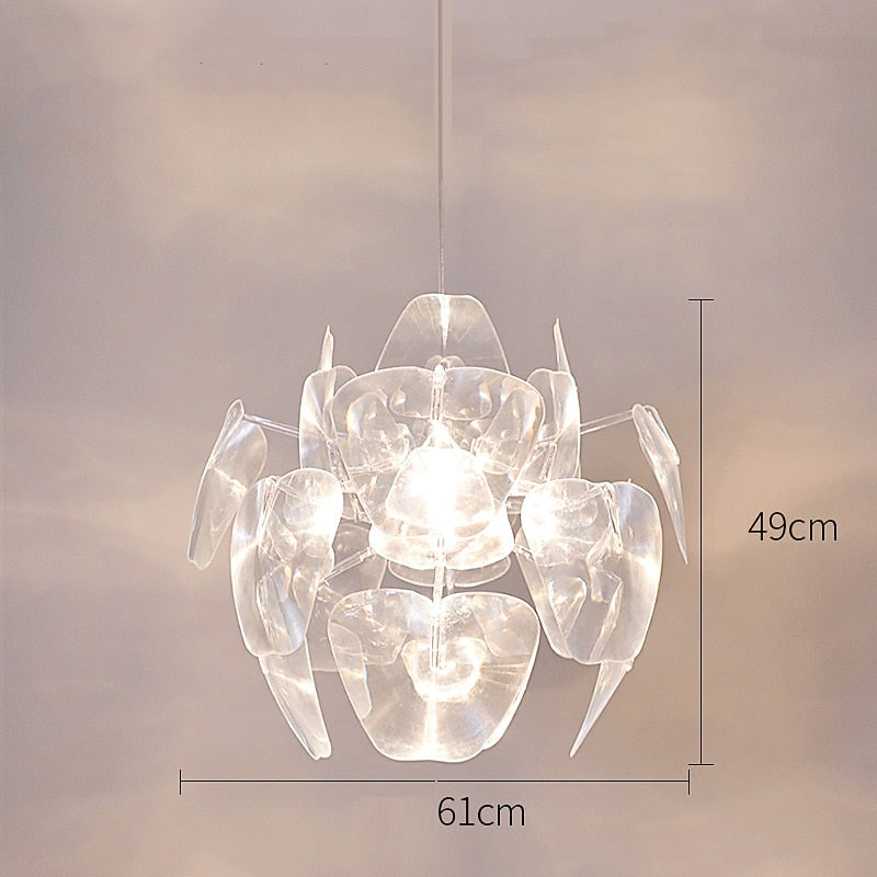 Modern Acrylic Flower Pendant Light