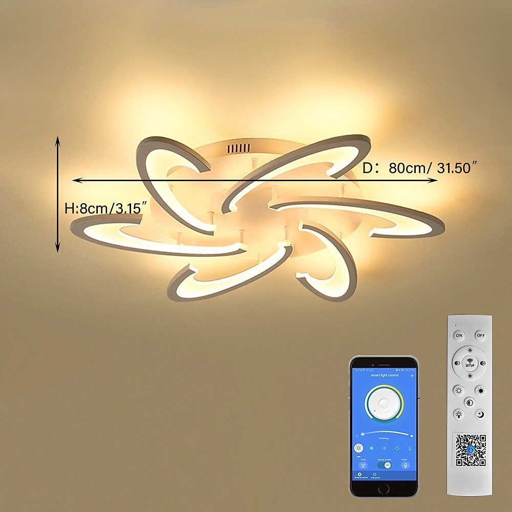 Modern Aluminum Pinwheel Ceiling Light