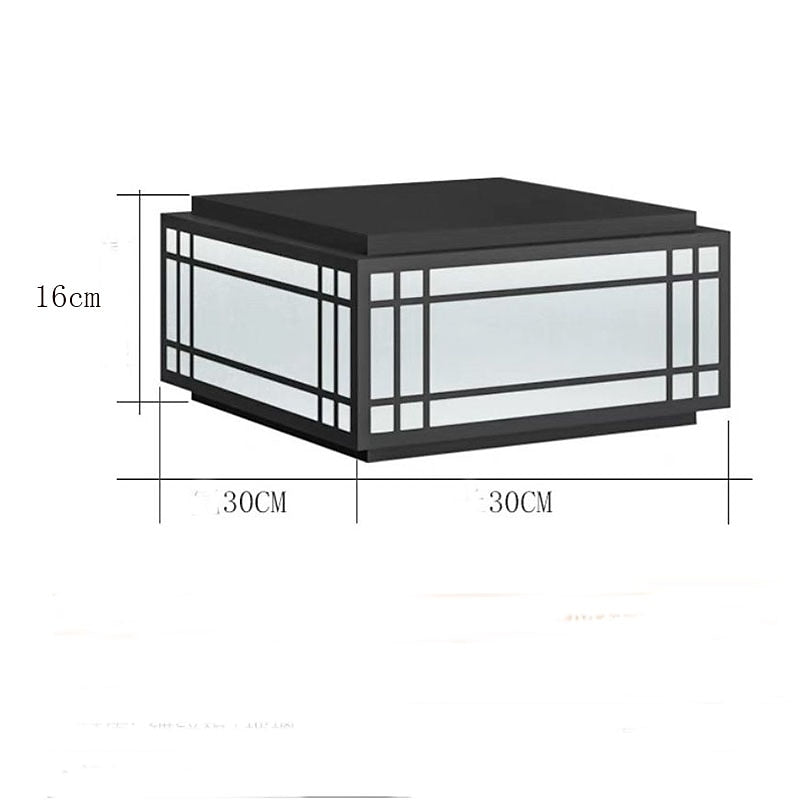 Modern Metal Square Post Light