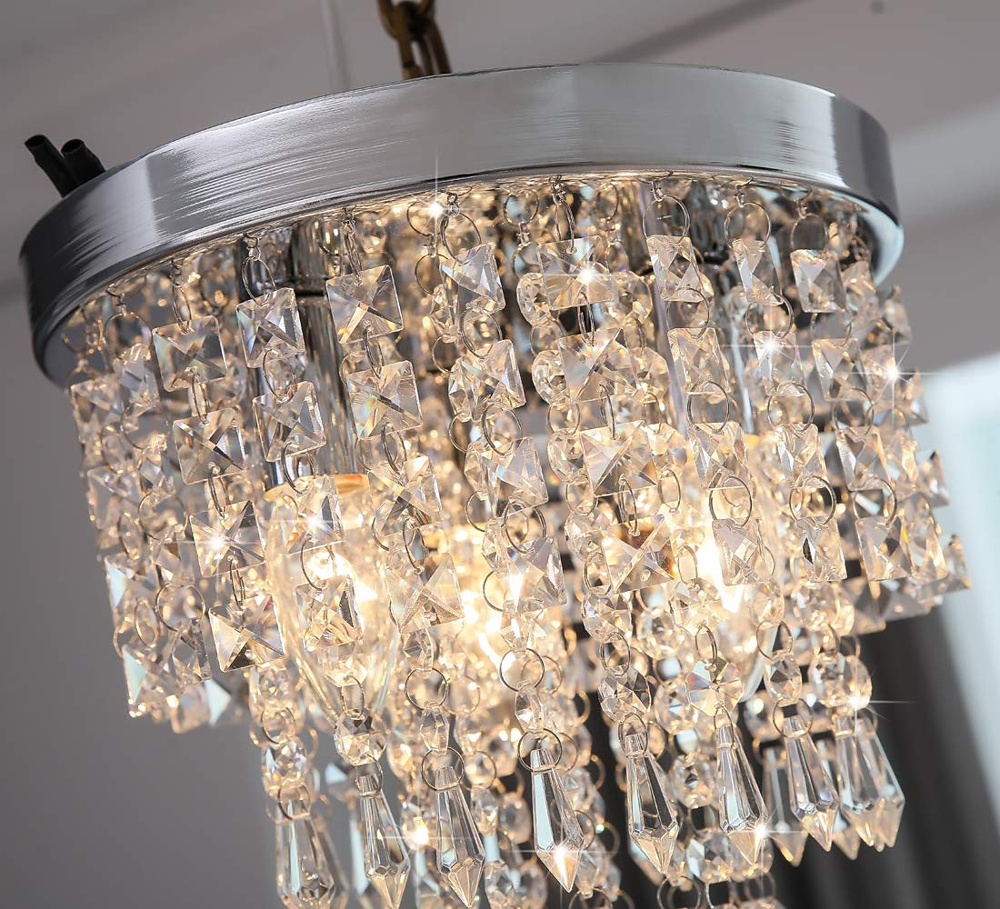 Glam Crystal Drum Ceiling Light