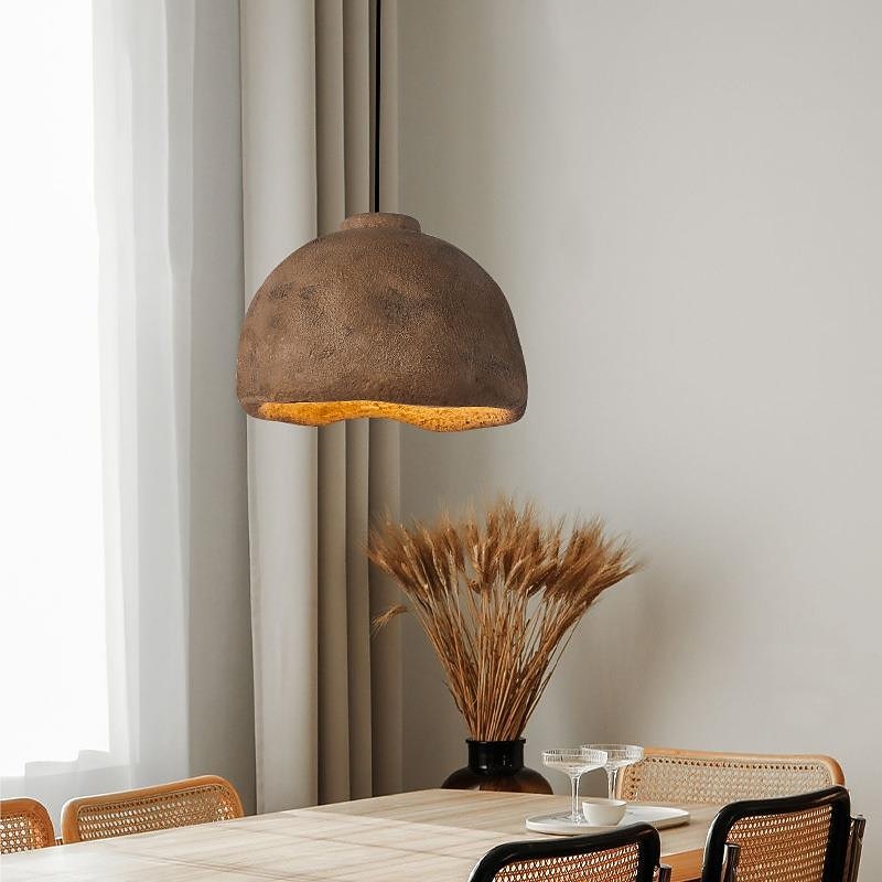 Wabi-Sabi Resin Dome Pendant Light