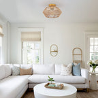 Boho Rattan-Trommel-Deckenleuchte