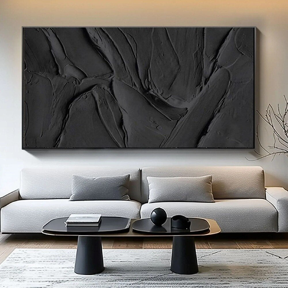 Ivory Textured Geometric Painting