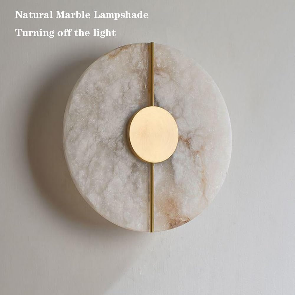 Modern Marble Disc Wall Light