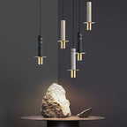 Moderne Pendelleuchte aus Marmorzylinder