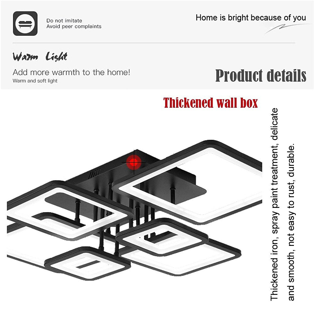 Modern Acrylic Square-Frame Ceiling Light