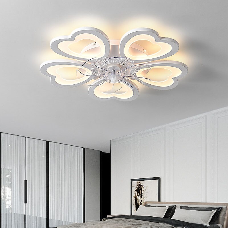 Modern Metal Flower-Fan Ceiling Fan Light