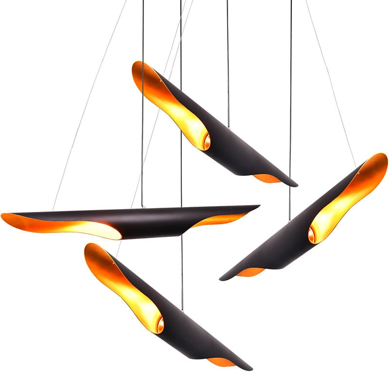 Modern Metal Blade Pendant Light