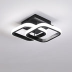 Modern Metal Double-Square Ceiling Light