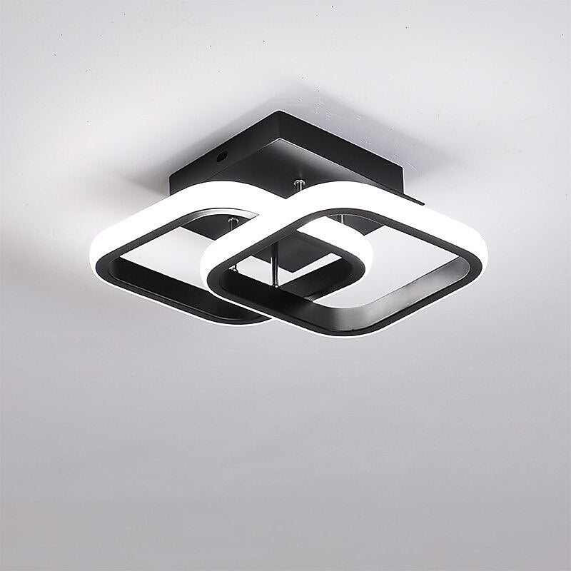 Modern Metal Double-Square Ceiling Light