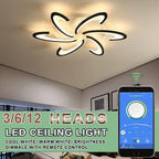 Modern Aluminum Pinwheel Ceiling Light