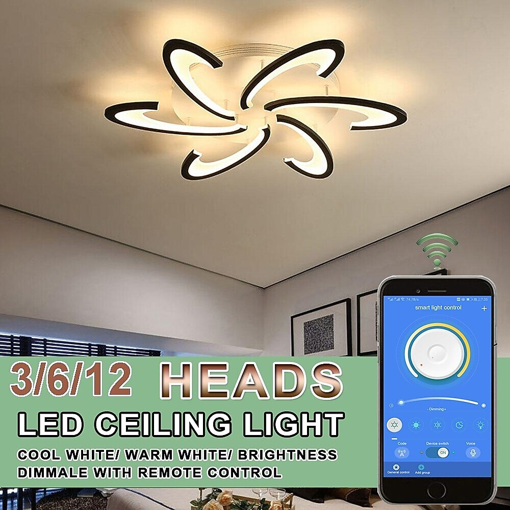 Modern Aluminum Pinwheel Ceiling Light