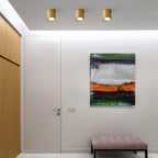 Moderne Deckenleuchte mit Metallzylinder
