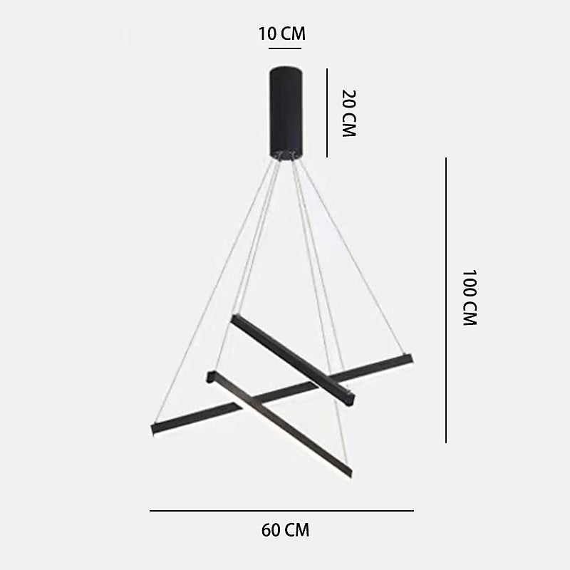 Modern Metal Linear Chandelier