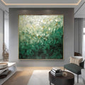 Emerald Mosaic Textured Painting