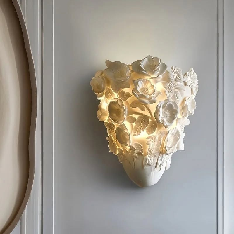 Modern Resin Flower Wall Light