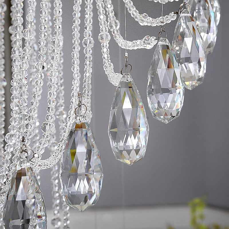Glam Crystal Cascade Chandelier