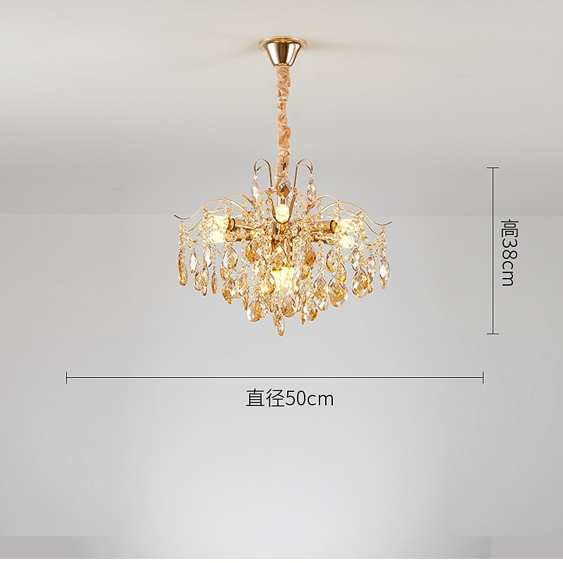 Modern Crystal Branch Chandelier