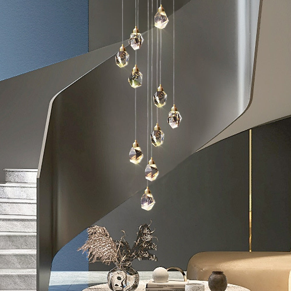 Glam Glass Cascade Pendant Light