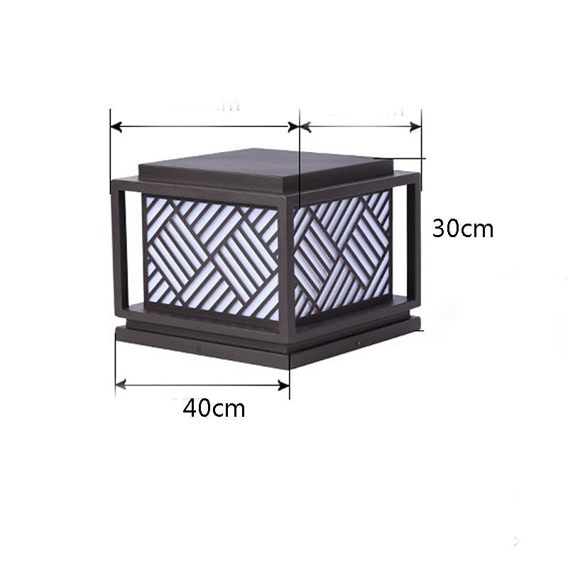 Modern Metal Square Post Light