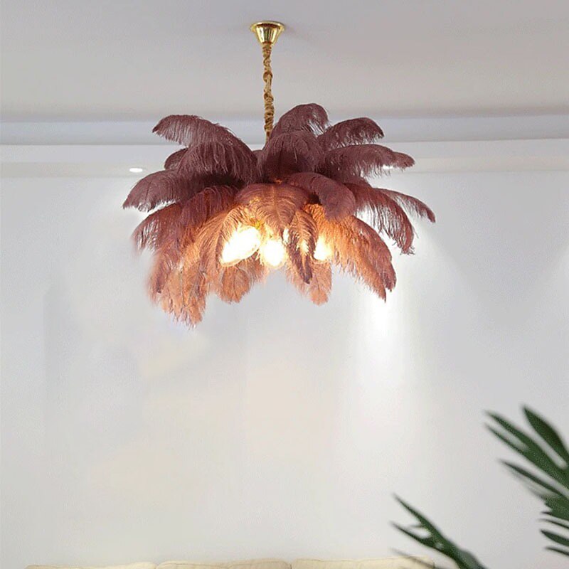 Glam Feather Feather Pendant Light
