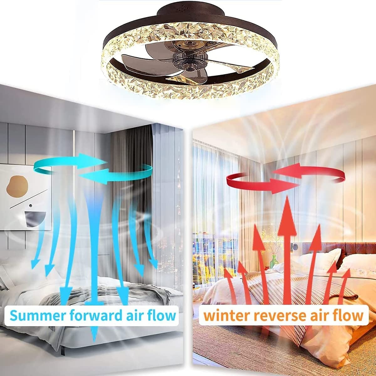 Modern Metal Ring-Fan Ceiling Fan Light