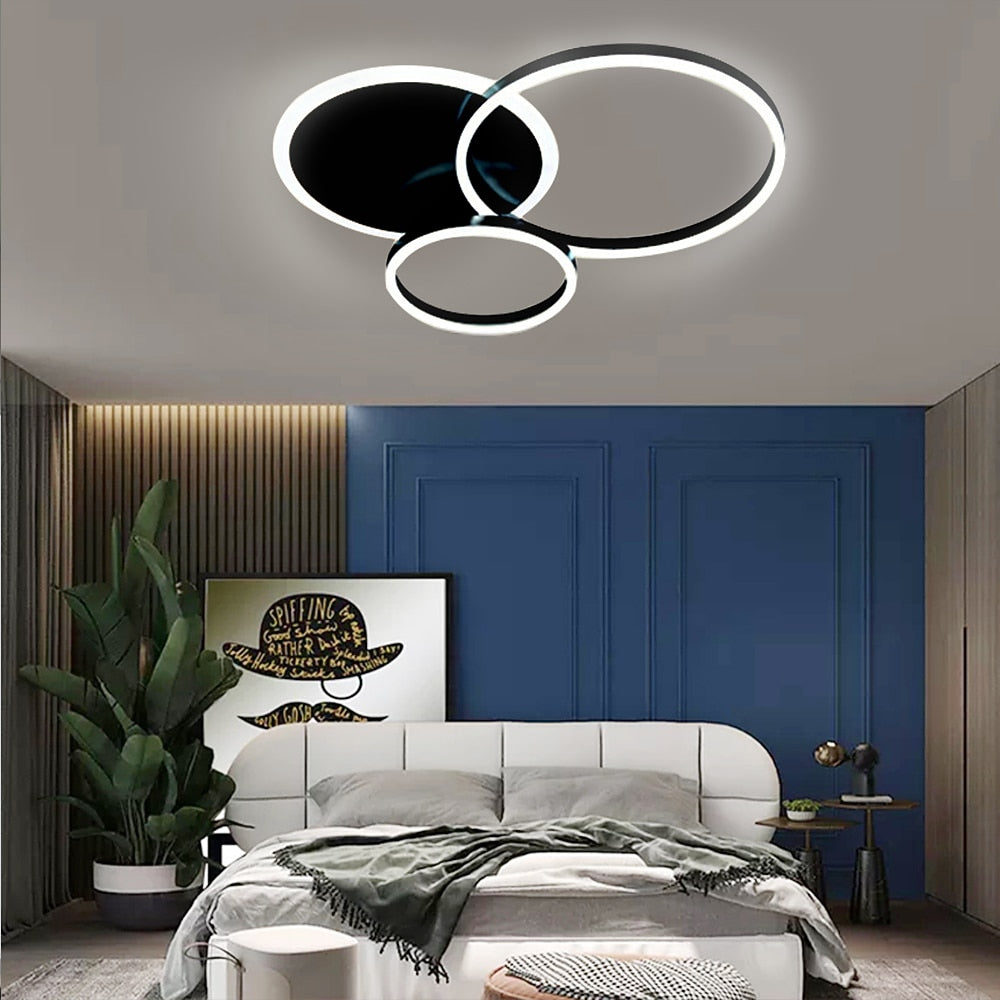 Modern Metal Ring-Cluster Ceiling Light