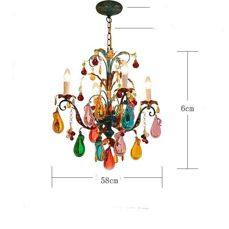 Vintage Crystal Candelabra Chandelier