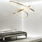 Moderne Metallring-Pendelleuchte