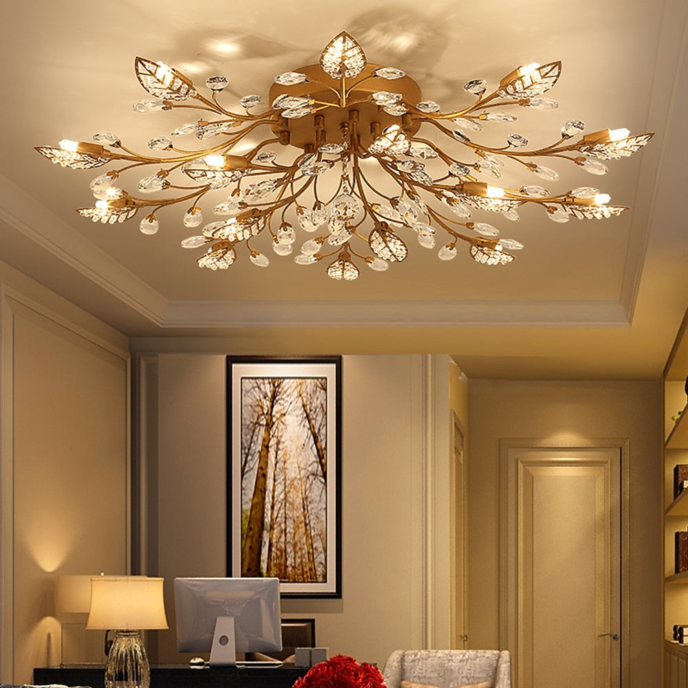Glam Crystal Branch Ceiling Light