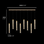 Lustre Glamour Cascade de Cristal