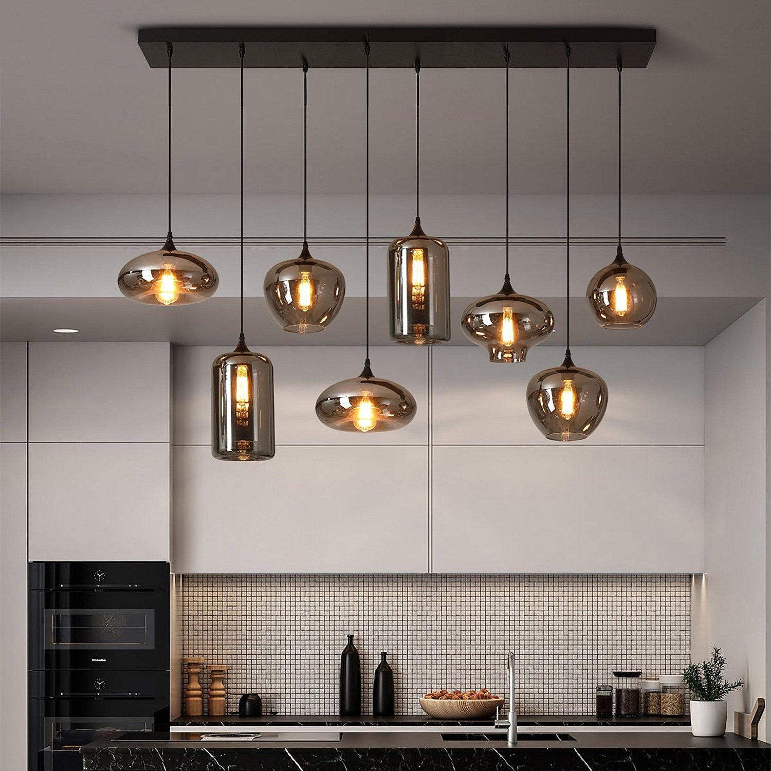 Modern Glass Globe Pendant Light