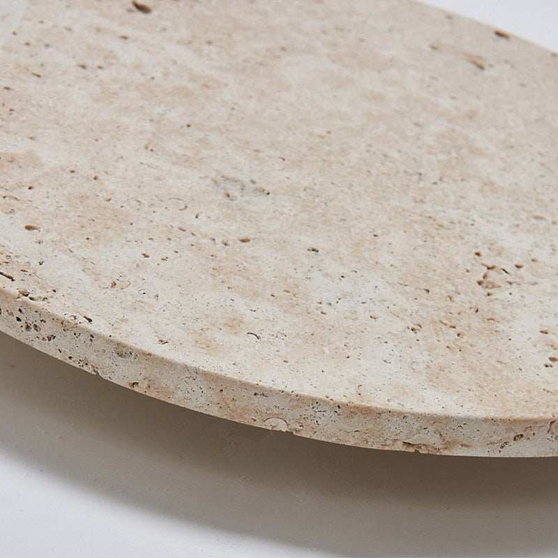 Wabi-Sabi Travertine Disc Wall Light