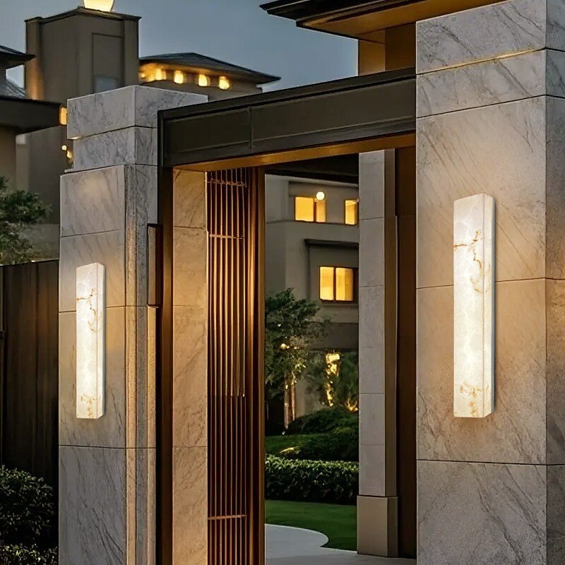 Modern Marble Linear Wall Light