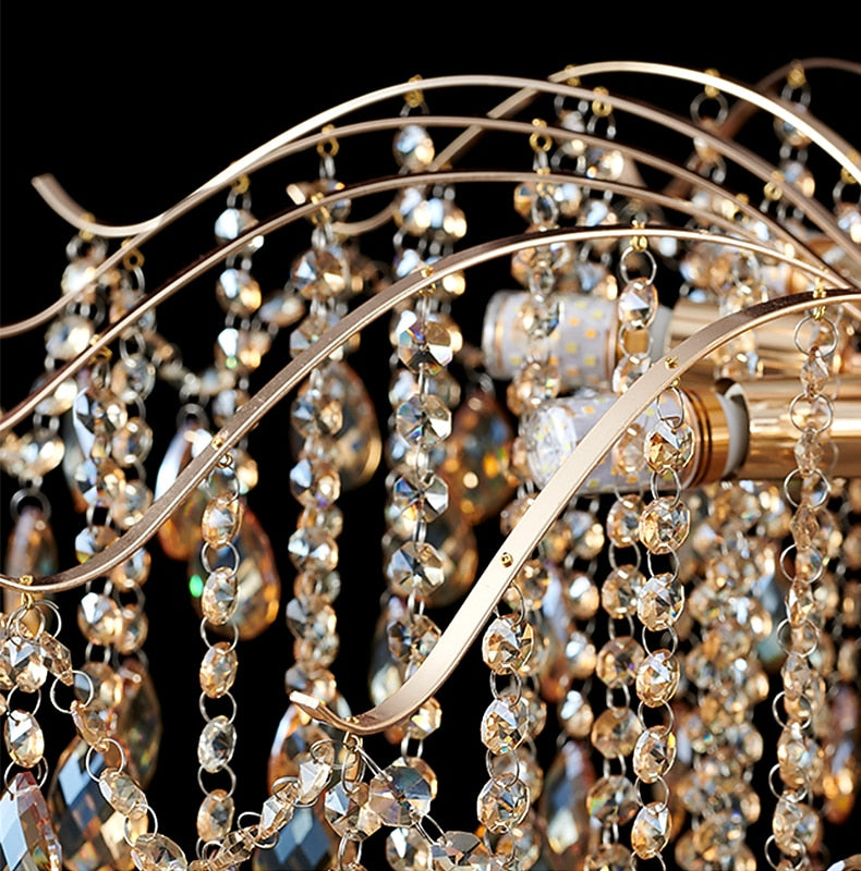 Modern Crystal Branch Chandelier