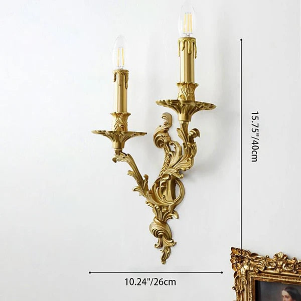 Vintage Metal Candelabra Wall Light