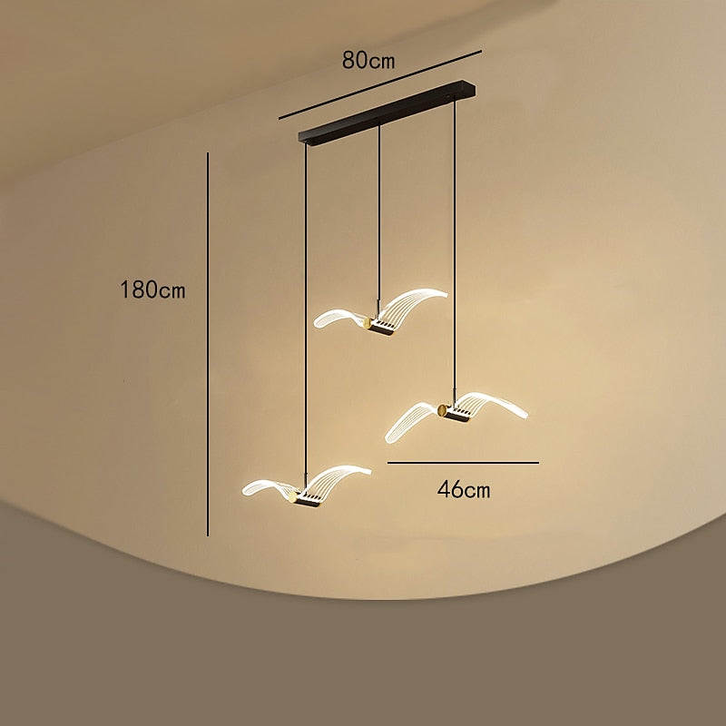 Modern Acrylic Wave Pendant Light