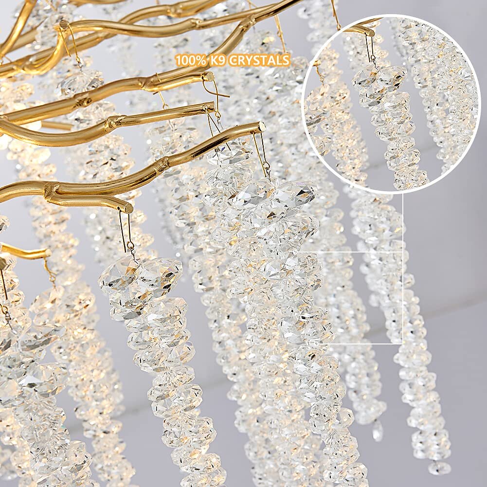 Modern Crystal Cascade Wall Light