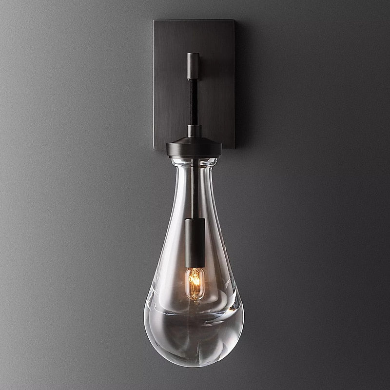 Modern Crystal Teardrop Wall Light