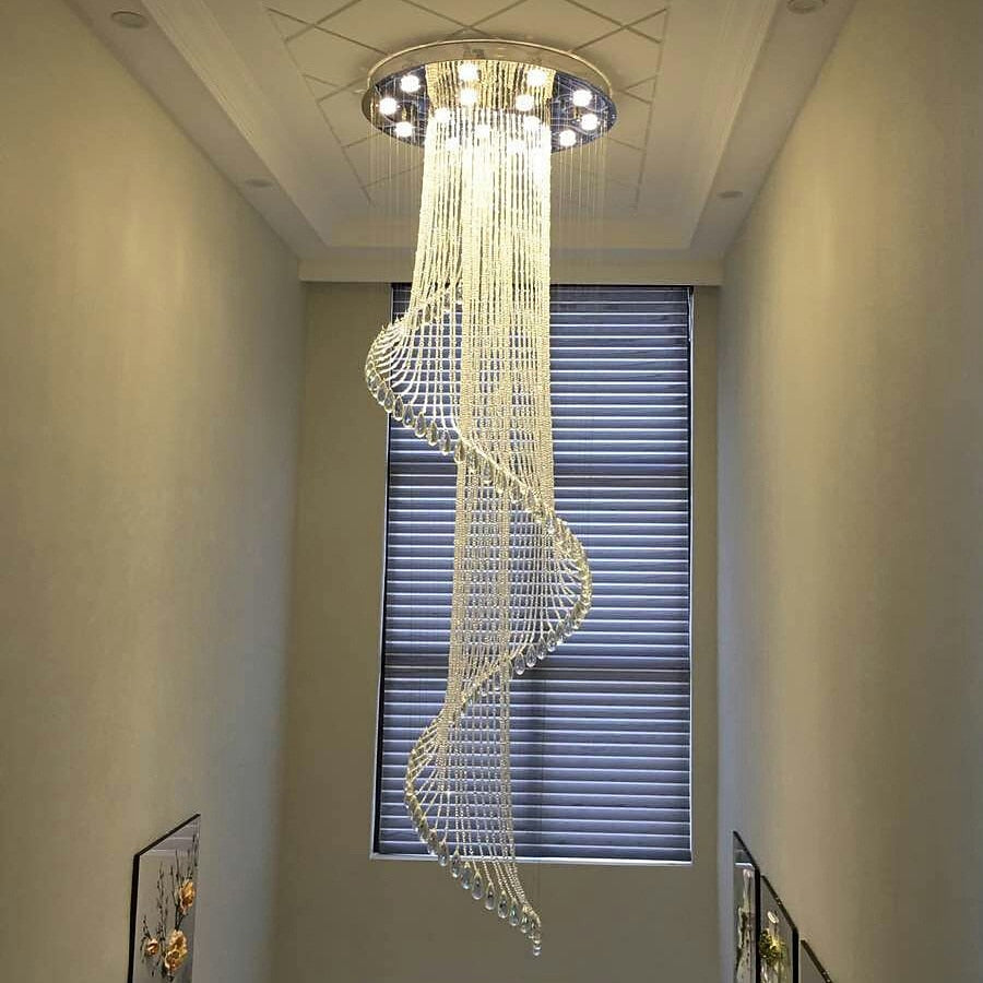 Glam Crystal Cascade Chandelier