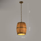 Suspension en bois de tonneau rustique