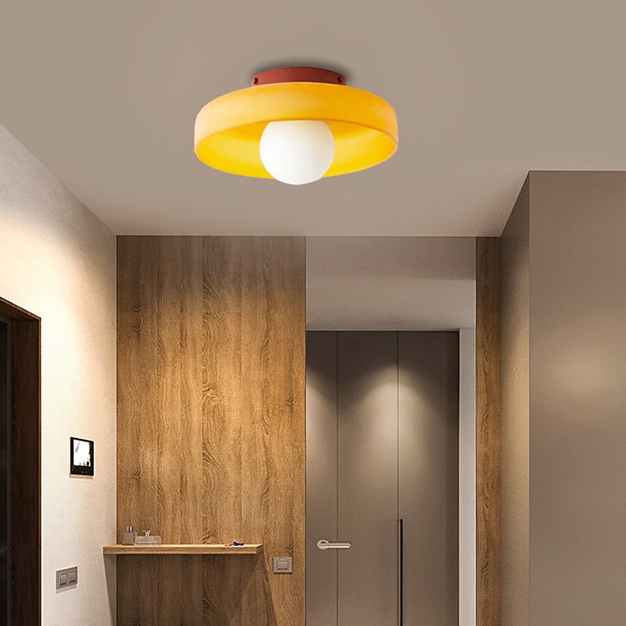 Industrial Glass Disc Ceiling Light