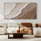 Neutral Tone 3D Textured Abstract Painting