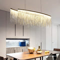 Glam Metal Linear Pendant Light